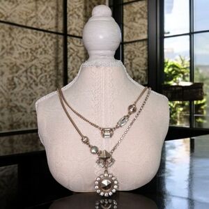 Erickson Beamon Rocks Multi-Layered Necklace & Complimentary Screw-Back Earrings